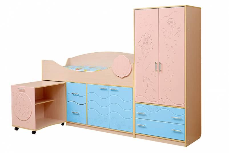Набор модульной мебели для детской комнаты «Юниор -12.2» МДФ