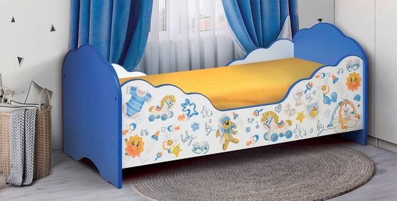Кровать детская с фотопечатью «Малышка №3, №4» 600*1400 лдсп